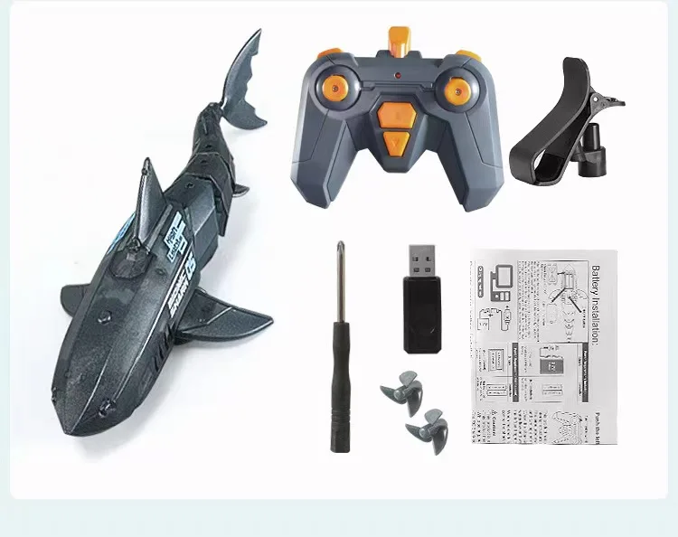 2 4G дистанционное управление воды игрушка «Акула» 1:18 масштаб высокая моделирования RC акула Электрический для