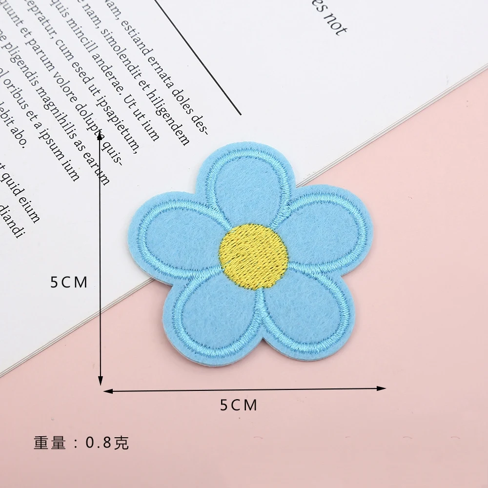 Оптовая продажа креативный Железный патч с пятью подсолнухами и вышитой тканью для украшения шляпы прессованной вышивкой