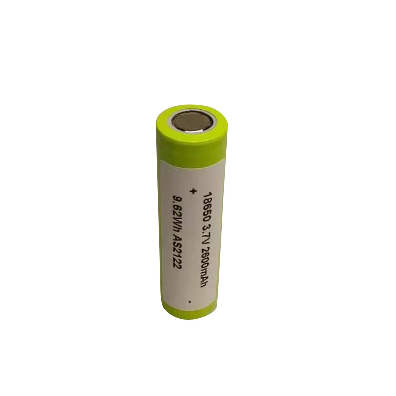 Rechargeable solar lithium ion battery 18650 battery 3.7v 2600mah
