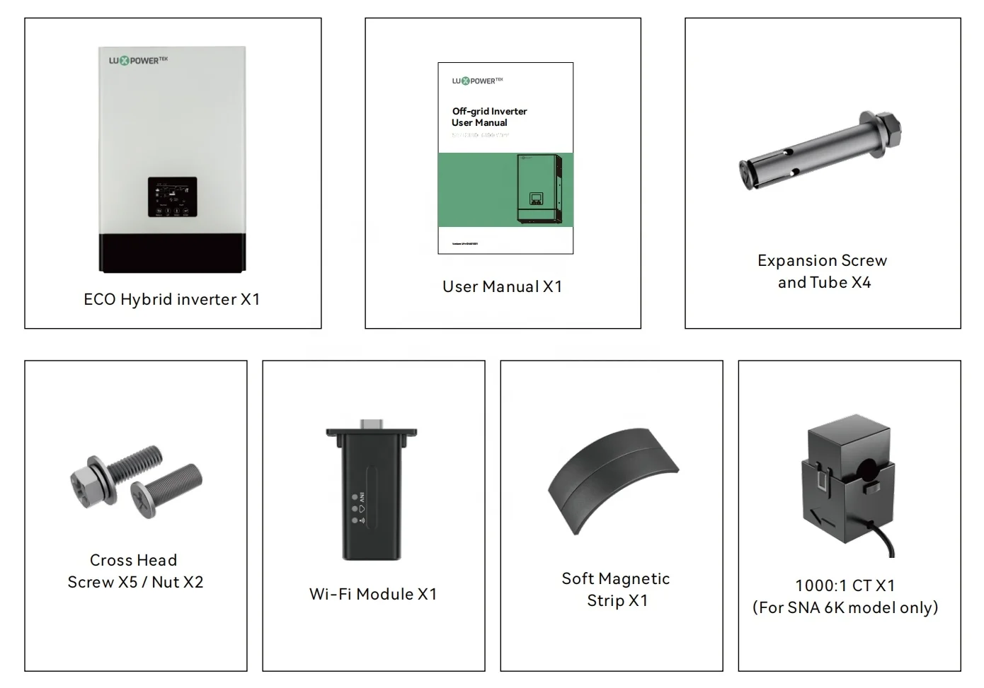 LUXPOWER SNA 6000 Solar Inverter Parallel up to 50kW  off Grid Solar Power Inverter with WIFI