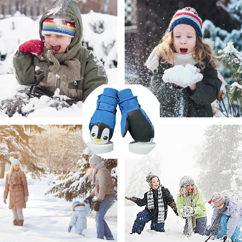 Children's Winter Outdoor Skiing Windproof Warm Gloves Factory Direct