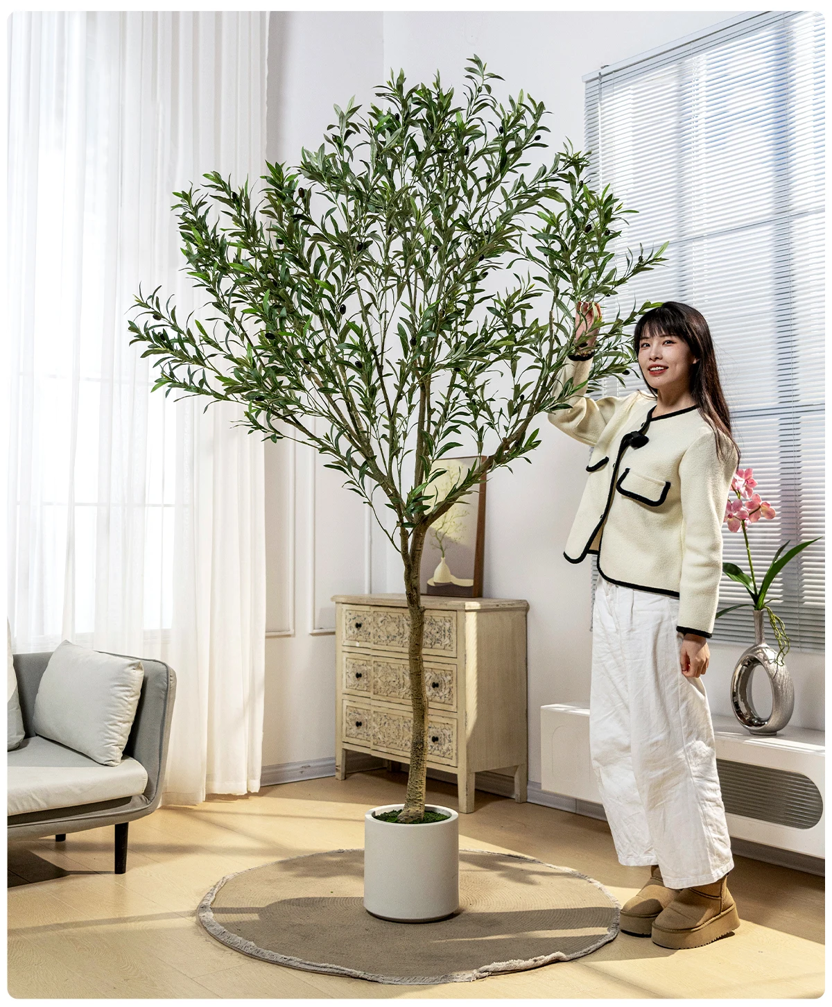 product artificial plants olive trees garden decoration high quality 2meters large home decor olive tree-15