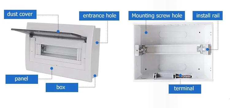 ZCEBOX Db Box Recessed Wall Mounted Boxes Mcb Outdoor Electrical Power Distribution Box Size Factory