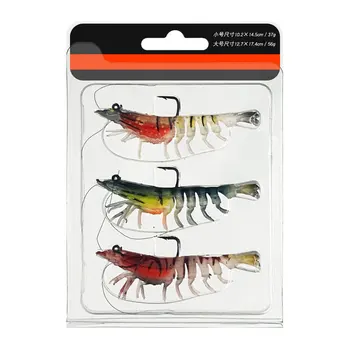 CHEERY Fishing Lurs Soft Shrimp Lure With Hook 9mm/12g Mini Silica Gel Artificial Bait Fishing Lures Bait – Soft Lure – view 5