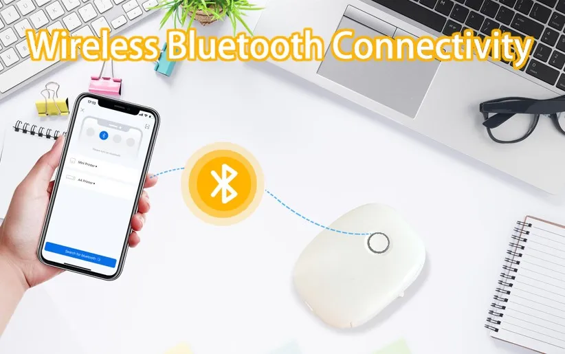 Low Cost Mini Label Mini Printer with Roll Paper Inside Name Sticker Label Printing Machine Portable BT Mini Phone Printer3