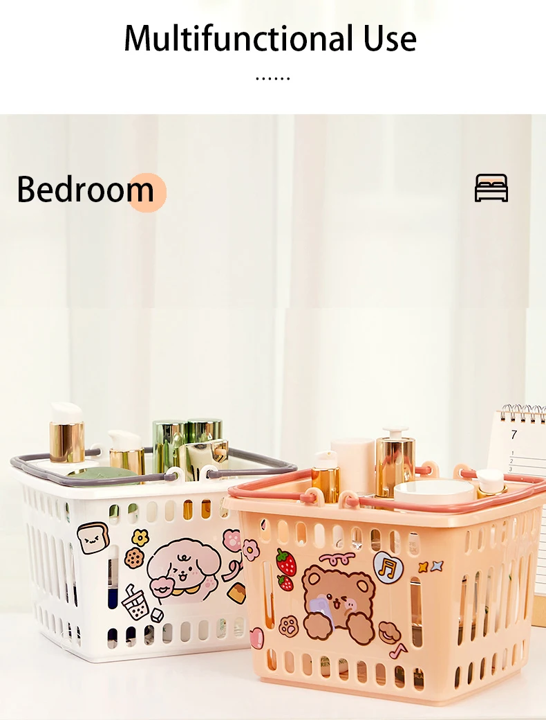 Custom Bathroom Shower Shampoo Storage Basket Household Plastic Kitchen