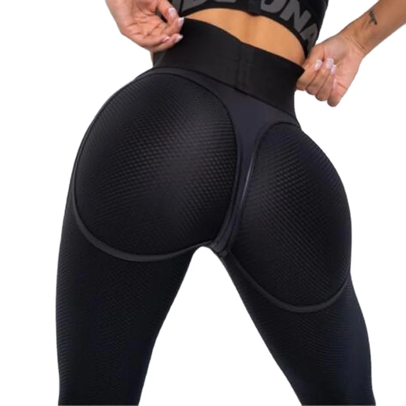 Comfortable and breathable Hip-lifting mesh sports pants stitching yoga pants women's Sexy fitness yoga leggings