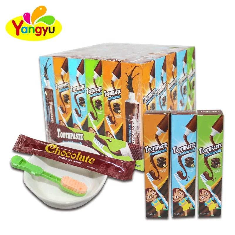 Funny Chocolate Toothpaste With Toothbrush