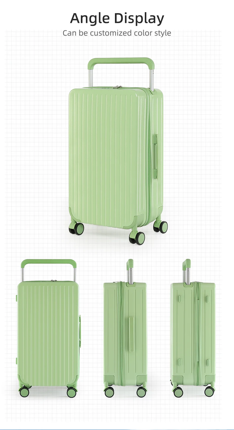 High Quality Girl Wide Trolley Handle Spinner Luggage Tsa Lock