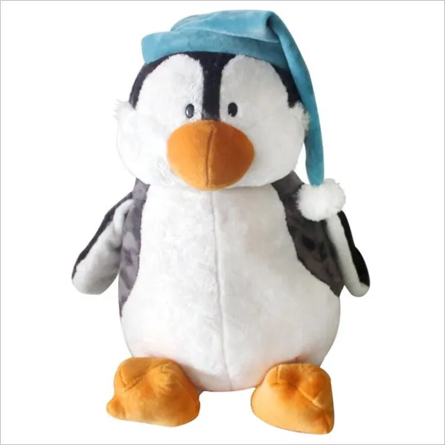 Cute Penguin Nightcap Plush Toy 30cm Anime Cotton Doll Custom Size Soft Gift for Girls