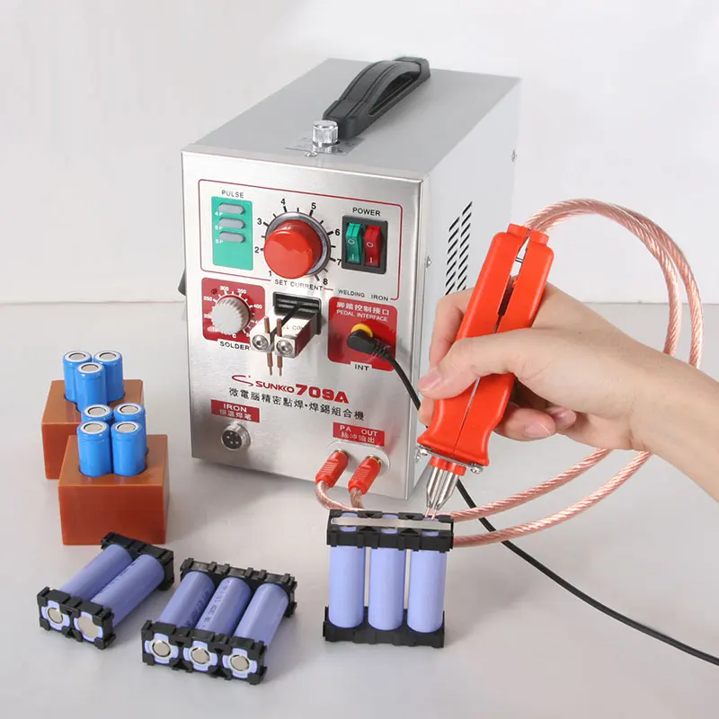 1.5KW SUNKKO 709A 220/110V Battery Spot Welder With 70B Welder Pen Spot  Welding Machine for 18650 21700 battery pack