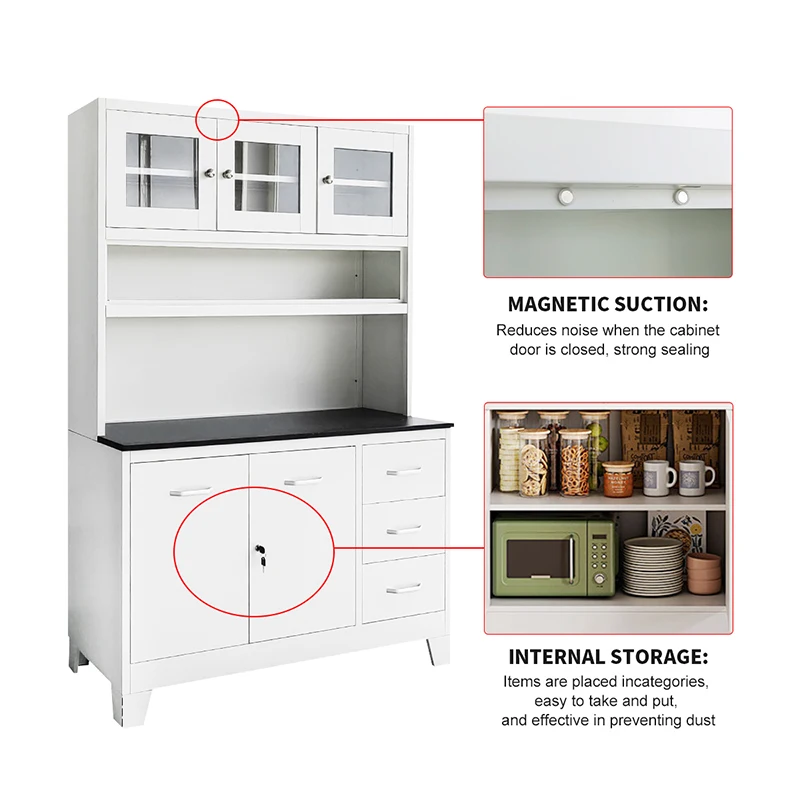 Bluewhale Modular Metal Kitchen Storage Cabinet With Customizable Feet Steel Kitchen Cupboard Made in China