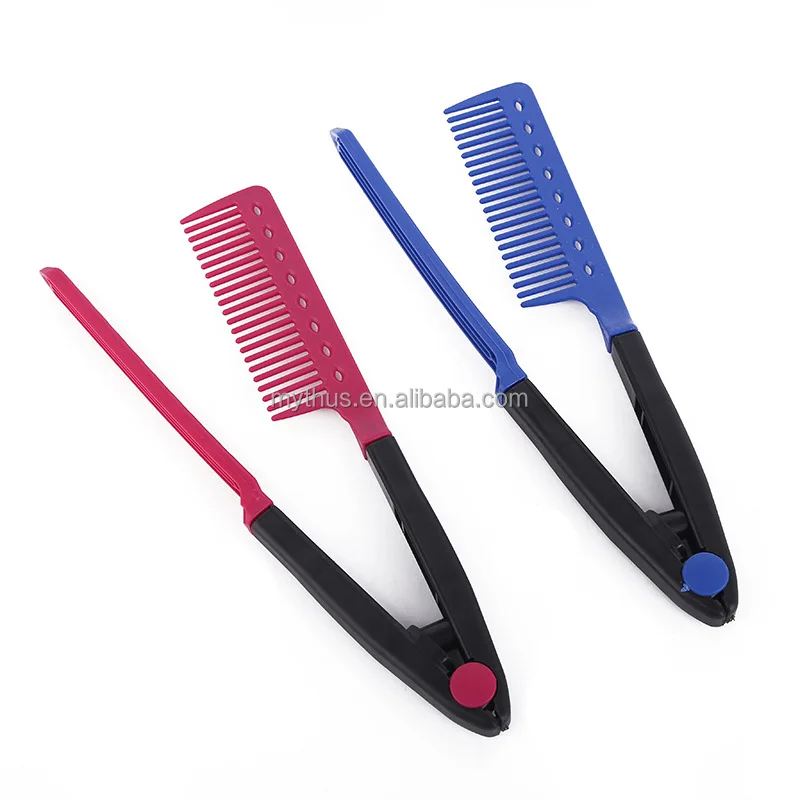 Folding v hotsell comb hair straightener