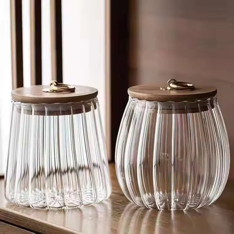 Wholesale Kitchen Home Wide Mouth Clear air tight glass storage food jars