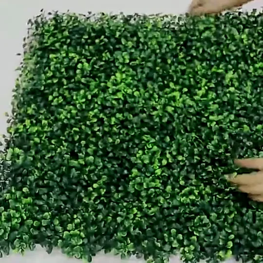 Wholesale Pe+uv Artificial Green Walls Boxwood Green Hedge Artificial
