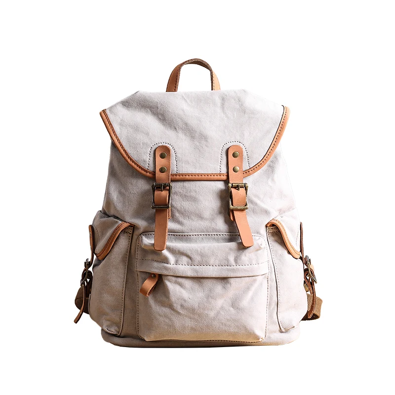 Handmade thick  bag shoulder bag classic canvas backpack   female travel bag