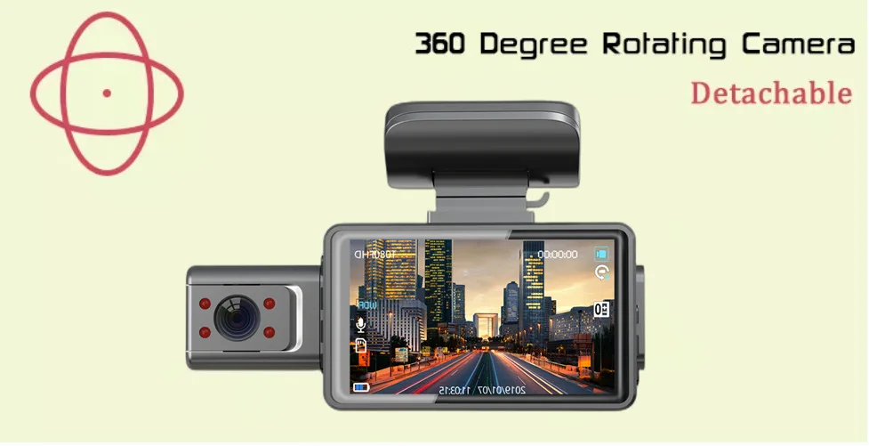 Автомобильный видеорегистратор 3 0 дюйма IPS-экран два объектива 1080P ночное