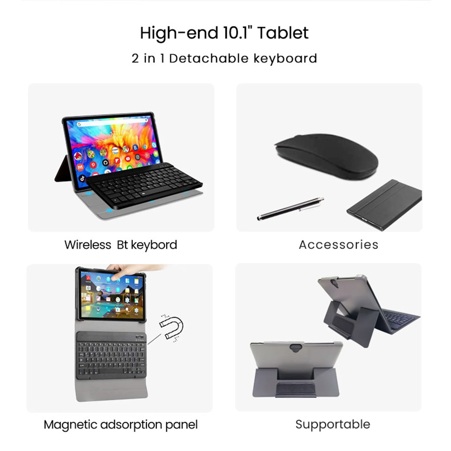 Tablet Pc Android 10.0 Murah Oem 10 Inci Tablet Oem Anak-anak Dengan Casing Keyboard