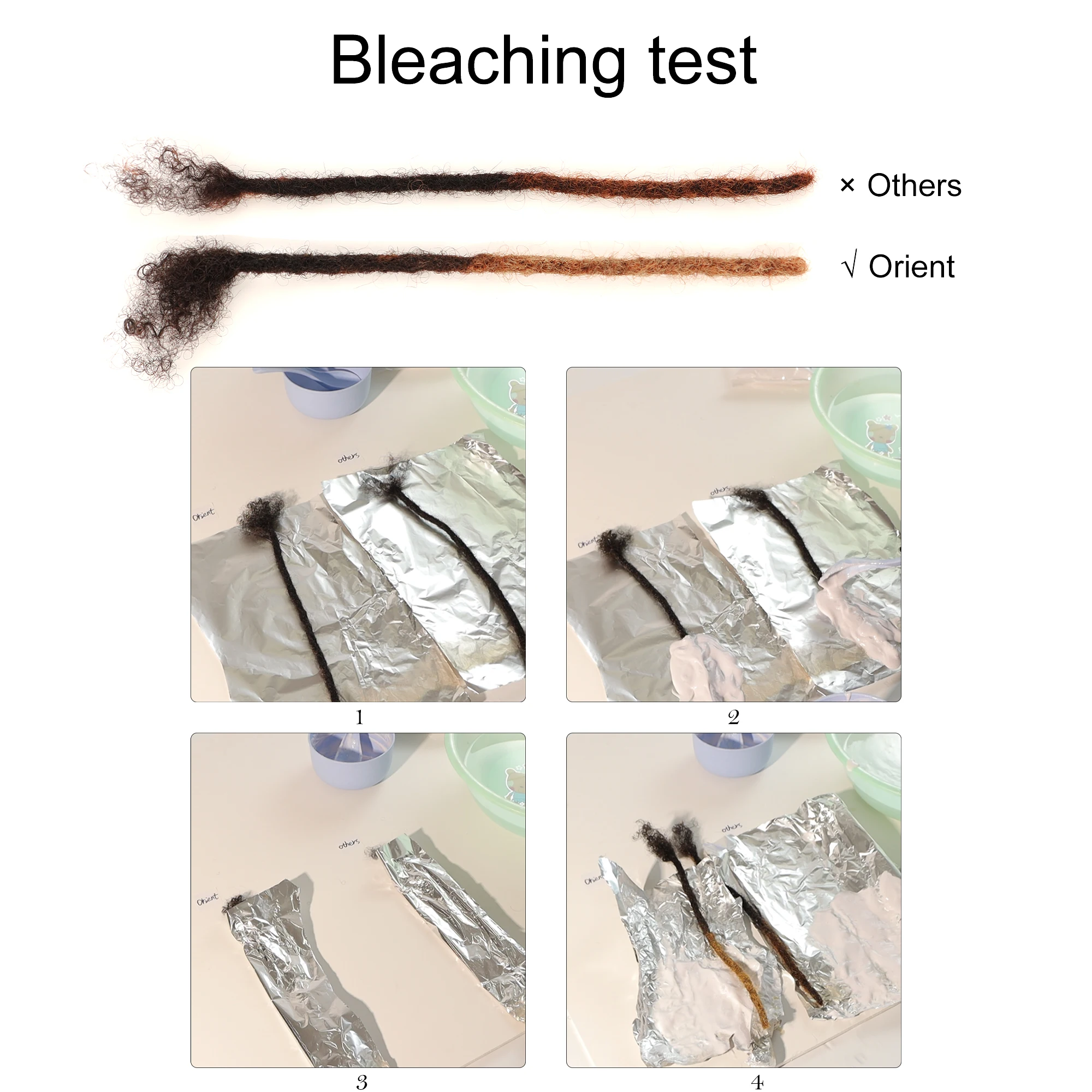 Orientdreads Cheveux Naturel Locs Dreadlocks Human Hair Handmade Dreads Locks Human Hair Loc Extensions for Man and Woman