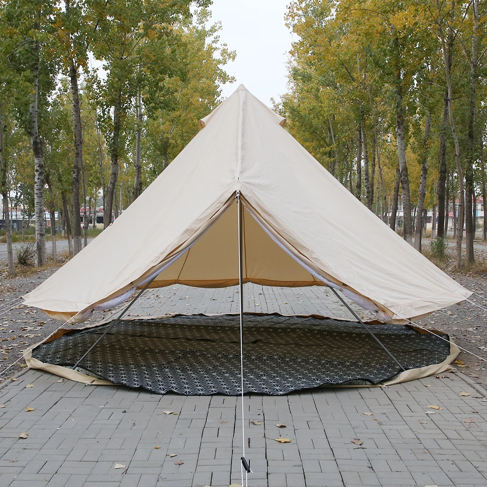 热卖豪华glamping 3m 4m,5m,6m 7米的室外棉帆布贝尔帐篷出售