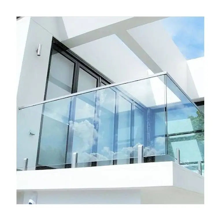 Modern Design Inox Balcony Glass Railing With Stainless Steel Pilar Buy Glass Railing Glass Railing Holder Aluminum Glass Railing Systems Product On Alibaba Com