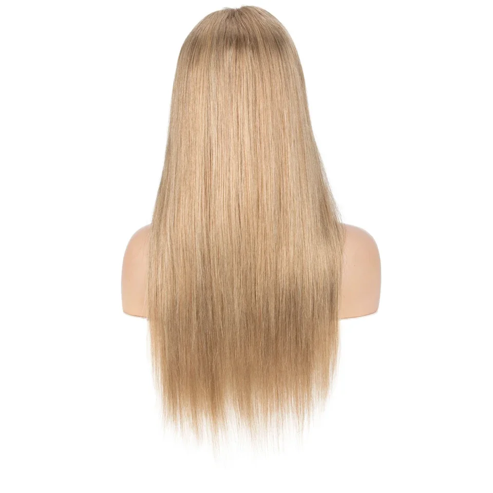Glatte menschliche Haare blonde Lace Front Perücke gerade Bob Verschluss Gold brasilianische Highlight Cosplay Perücken_voghion.com