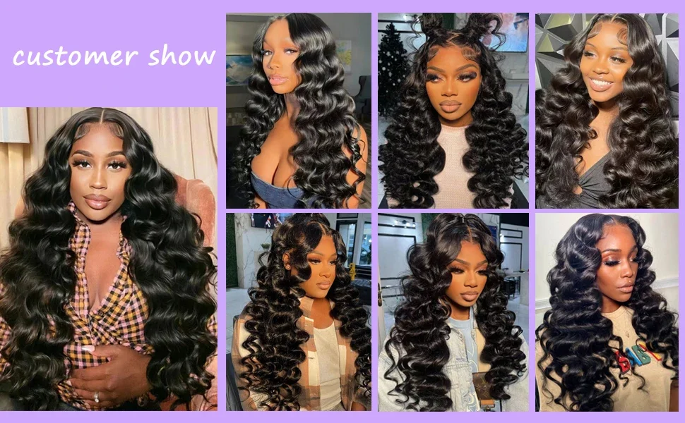 Extensions de tissage en cheveux humains malaisiens Loose Wave 30 pouces 1/3/4 pièces pour femme noire_voghion.com