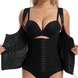 Cross-Border Women's Zipper Shapewear Sports Fitness Waist Cinchers Breathable Polyester Abdominal Belt