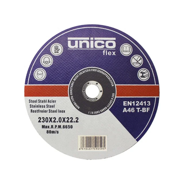 230x2.0mm Hot Sale EN12413 Metal Cutting Disc Aluminum Oxide High Speed Cutting Wheel