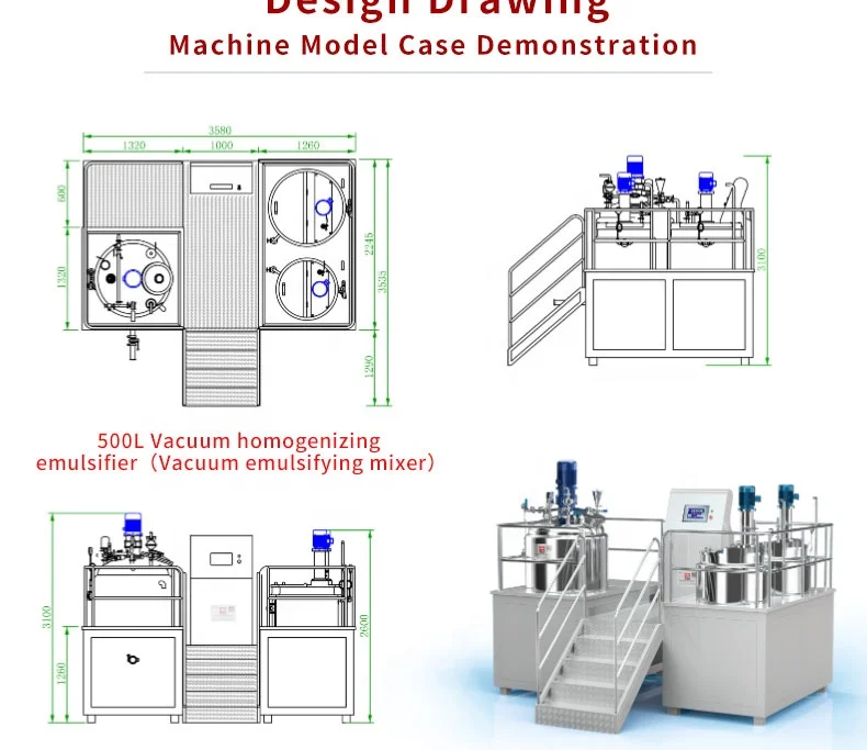 Shampoo Mixer Emulsifying Mixer Sus 316L Lotion Face Cream Cosmetic Cream Mixer Emulsifying Equipment