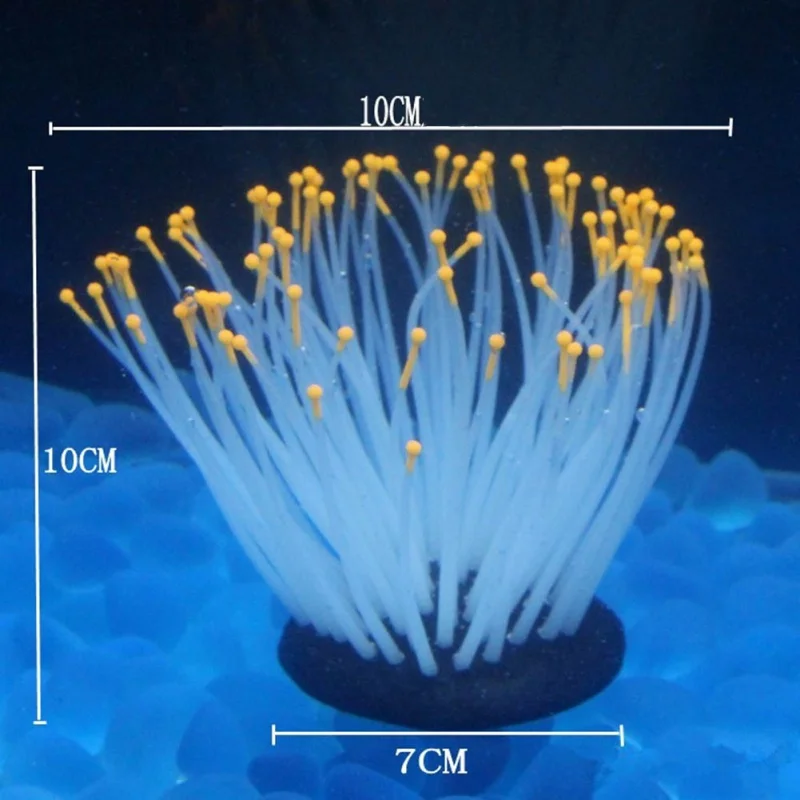 Decorazione Per Acquario Polpo Artificiale Decorazione Per Acquario Fluorescente Polpo In Silicone Con Ventosa Accessori Per Acquari - 7