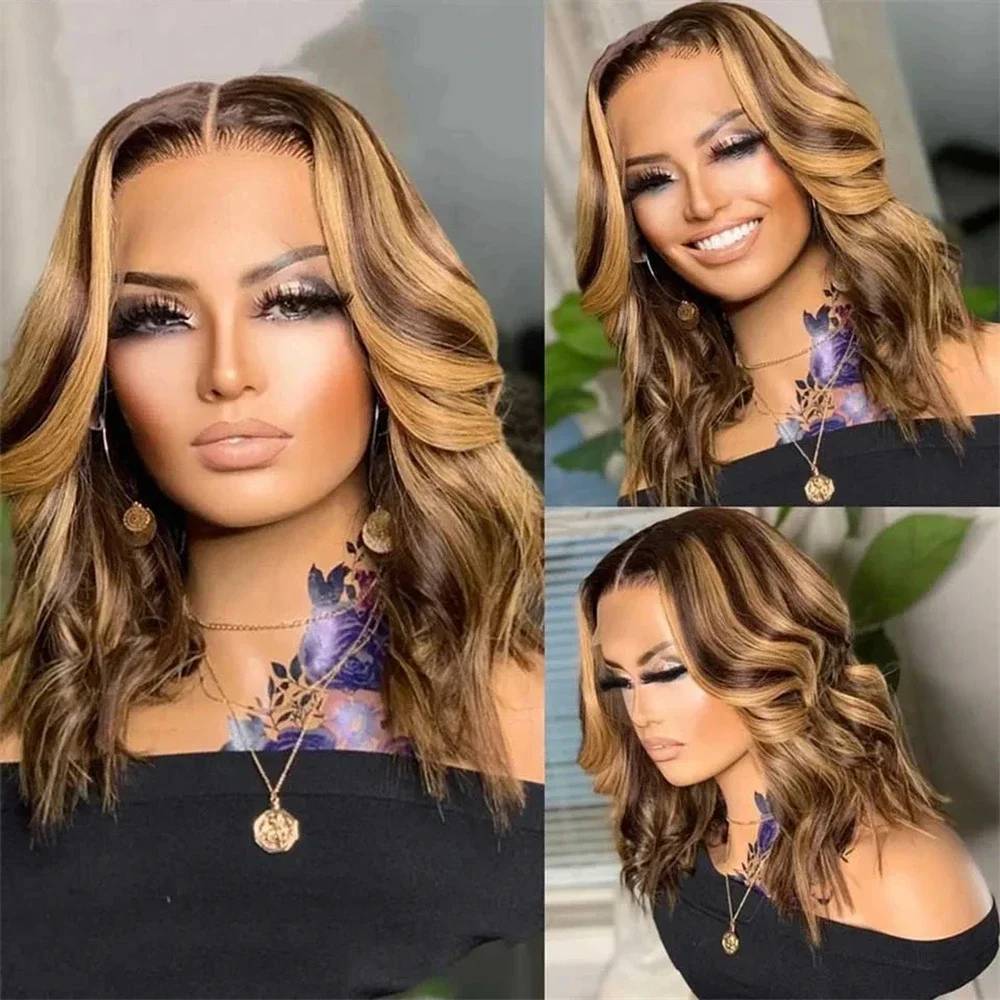 Brazilian Body Wave Short Bob Frontal Human Hair Wig_voghion.com