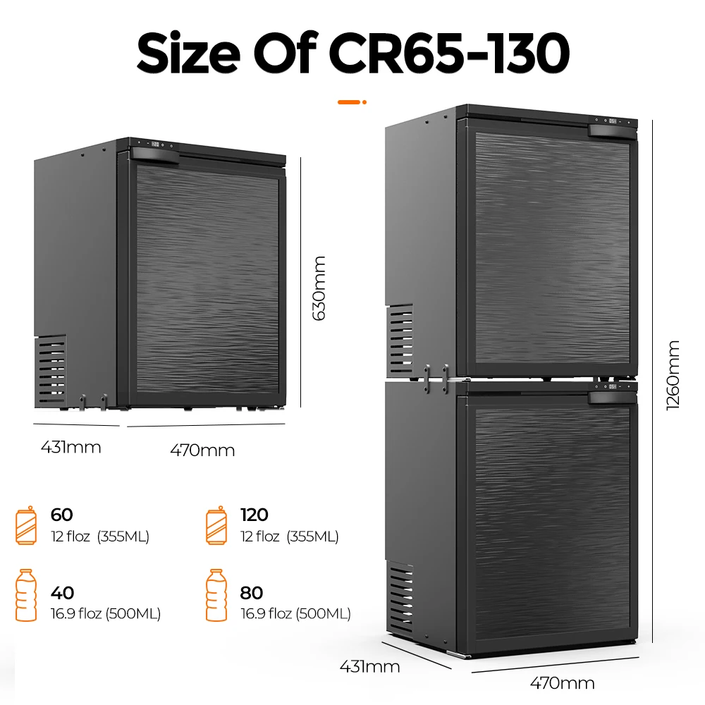 CR65 12V コンパクター冷却キャンプ用冷蔵庫65L バーマン