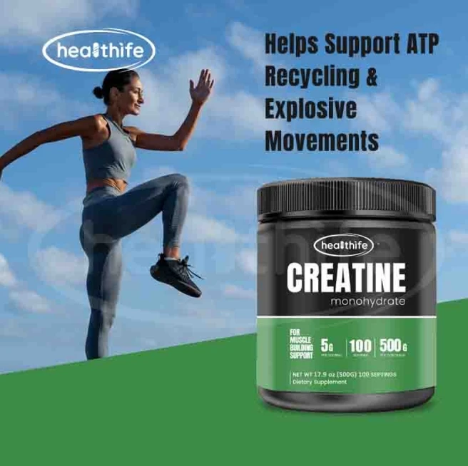 Private Label Supplement Pure Micronized Creatine Monohydrate Powder 300g 500g Creatine Monohydrate