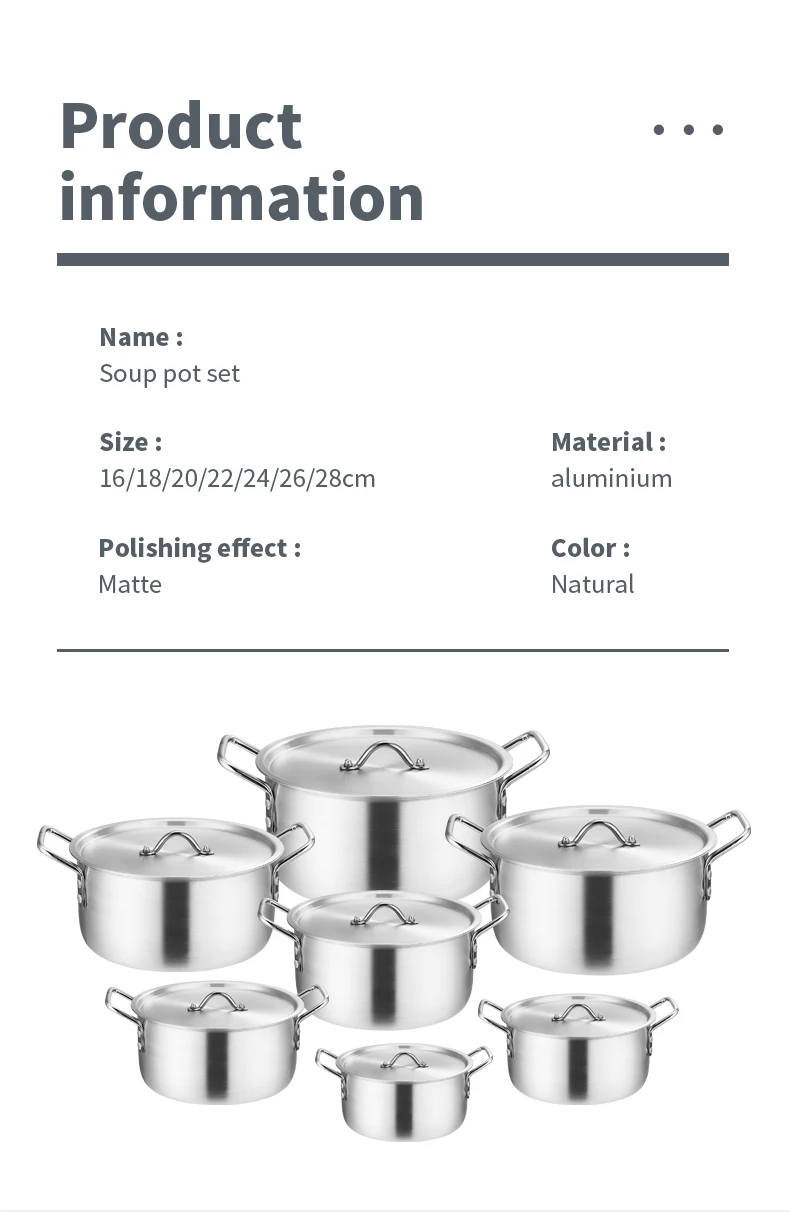 Aluminium Pots Sets Factory Direct Wholesale Cooking Aluminium Cooking