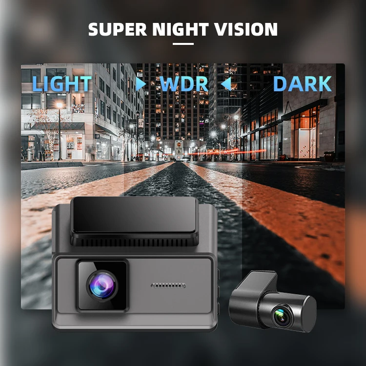 High Quality Wide Angle 140°+110°+120° Camera 2K+1080p+1080p 3 Lens Dashcam Multi Car Camera Black Box with for Senior Agent details