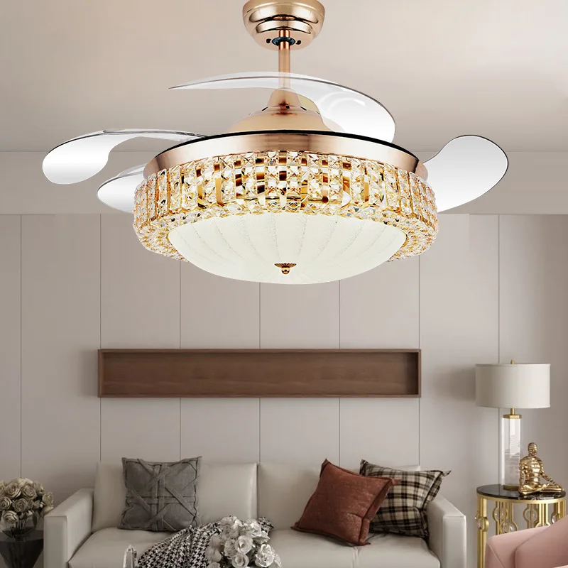42inch  ceiling fan lamp modern ceiling fan with light crystal fan light with remote