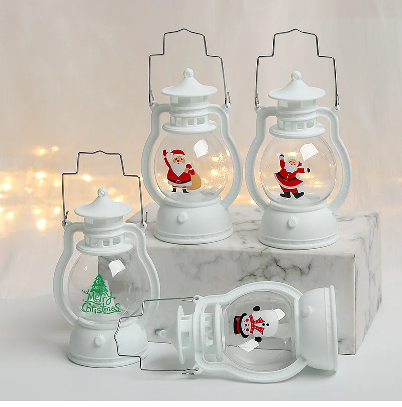 Christmas decoration lantern hand-held Santa Claus night lantern LED small lamp plastic lantern