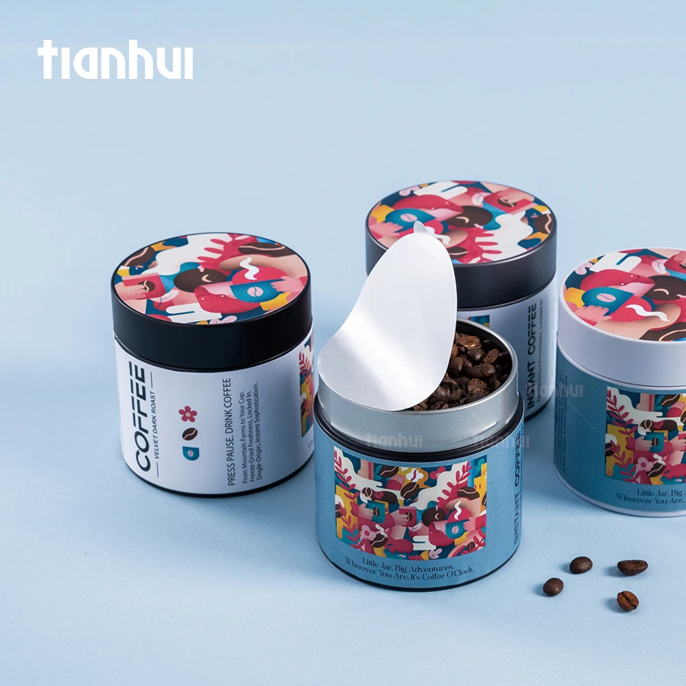 Tianhui Metal Can Manufacturer Empty Airtight Food Grade Tin Cans for Coffee Packaging