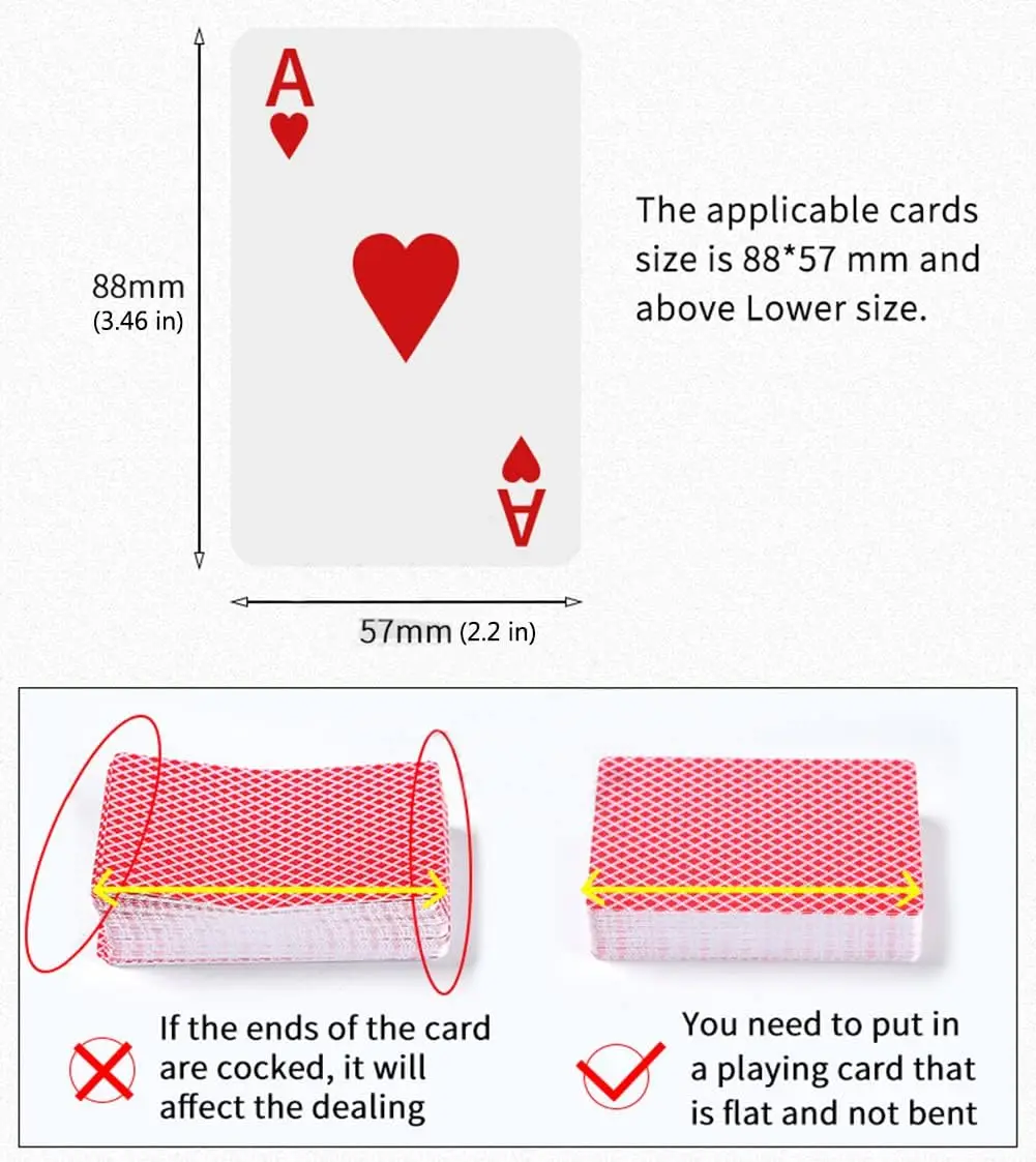 360 Degree Automatic Playing Card Electric Rotating Card Shuffler Machine Splitting Card Dealer Machine for Game