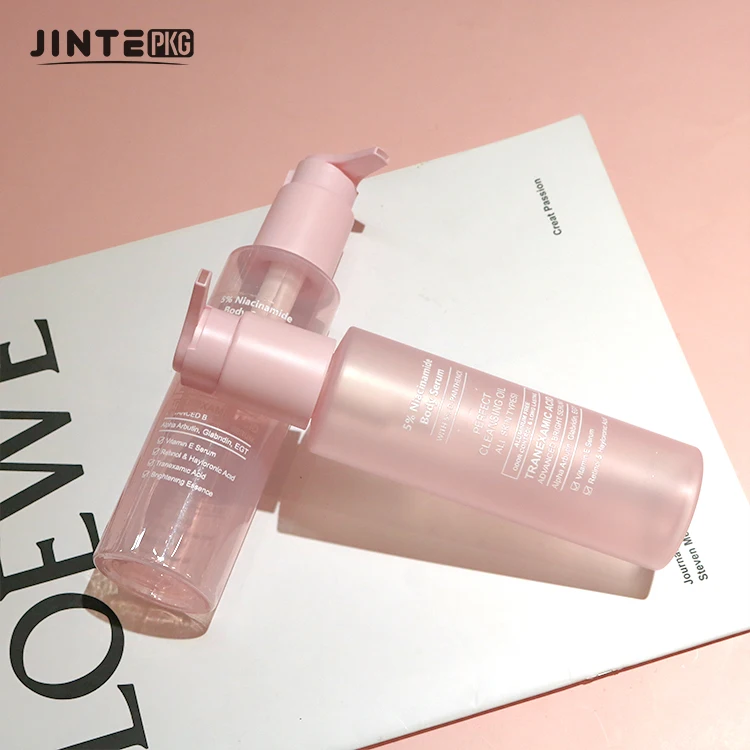 Custom 30ml 100ml 200ml 250ml PET Cosmetics Plastic Frosted Clear Bottle With Different Lotion Oil Pump  Fine Mist Spray Bottle