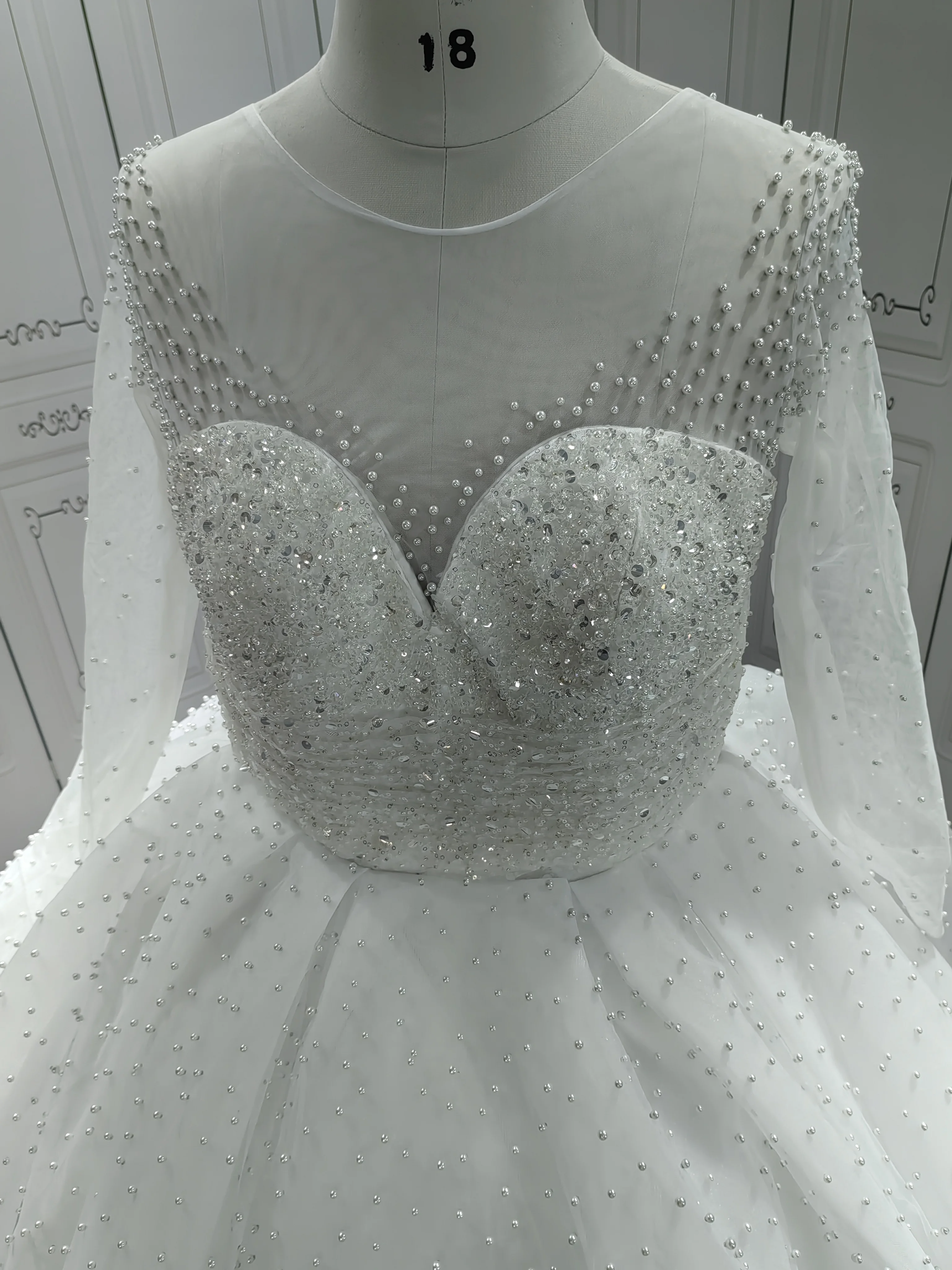 beaded shawls for dresses Gia Beaded Shawl Gown – LIANA NYC main image 0