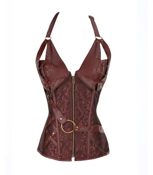 ecowalson sexy steampunk corset dress women's