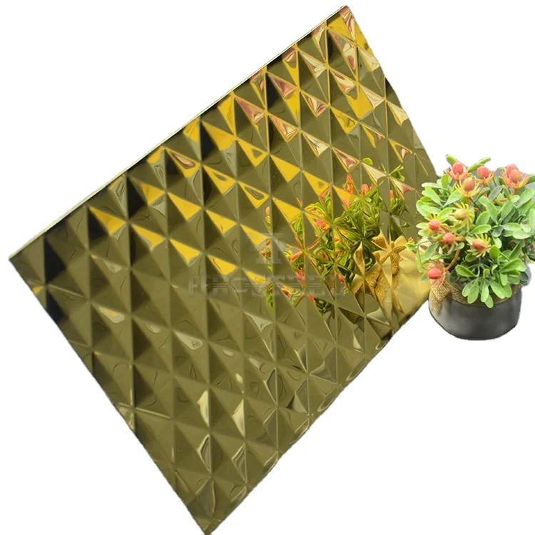 Foshan Factory 304 3D Design Water Ripple Hammer Panel Embossed Stainless Steel Metal Sheets for Wall Panel