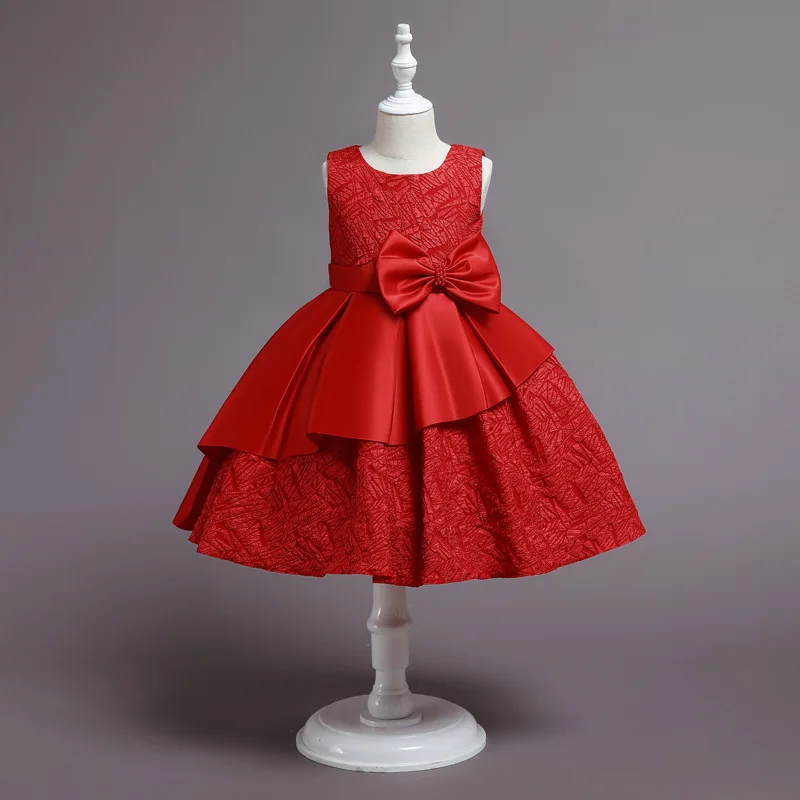 Baby Girl Christmas Dresses Party Daily Girls Skirt Gray Pink Knee-length  Sleeveless Elegant Princess Christmas Dress for Kids/
