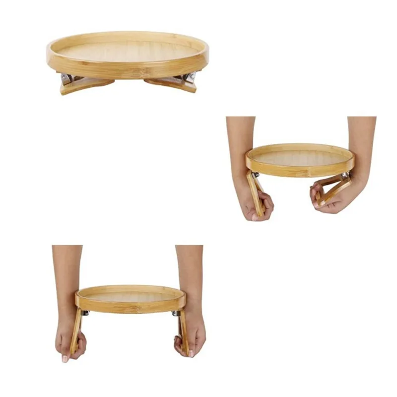 Бамбуковый диван подлокотник клип-на лоток, диван рука журнальный столик