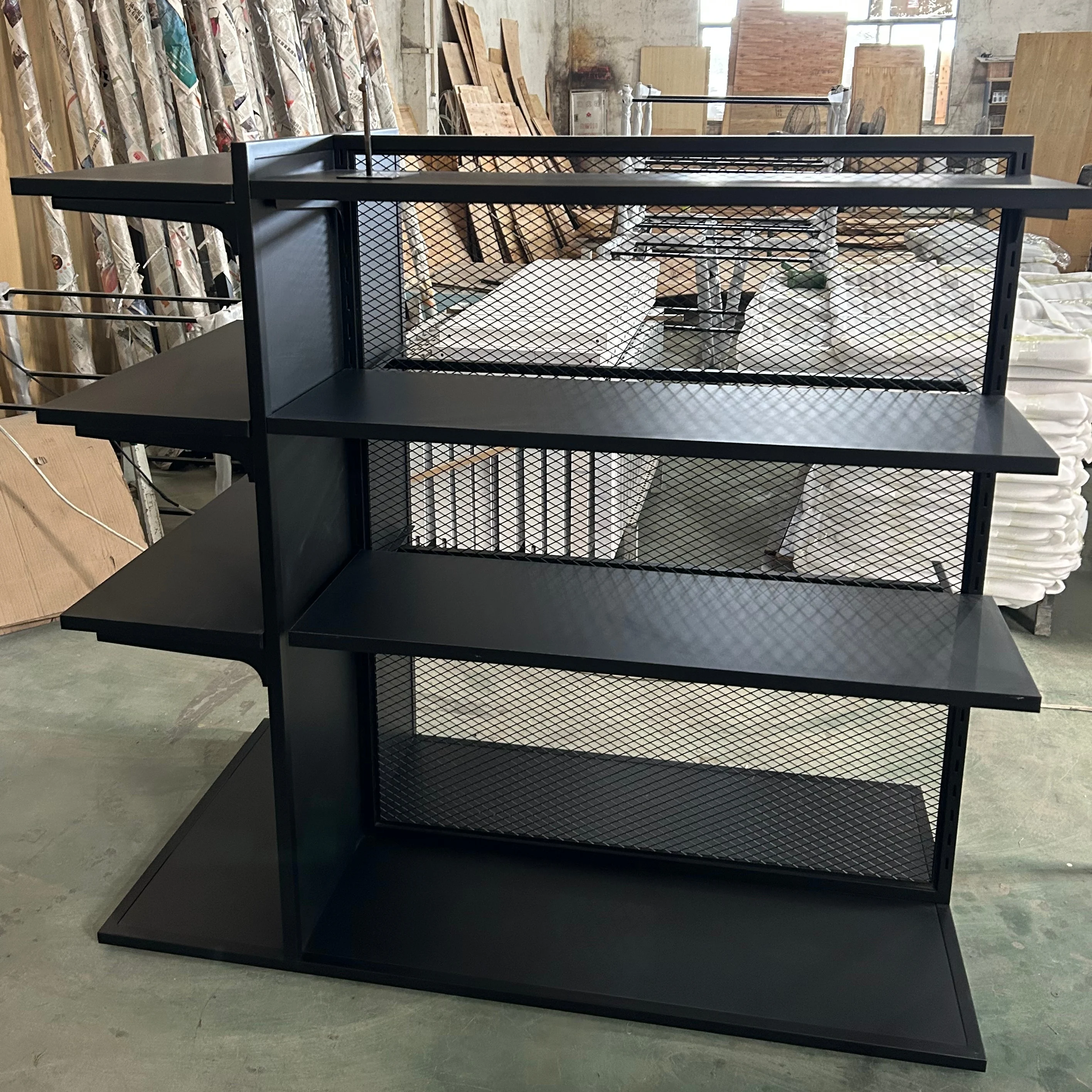 Customized Retail Rack Clothing Display Table Modern Shop Counter Design for Garment Store Clothes Shop Display Rack