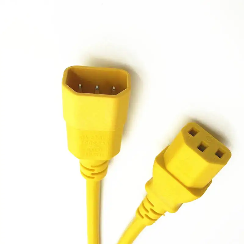 C14 to C13 PDU Style Computer Power Extension Cable 1.5M / Black Computer Power Extension Cord 10A IEC-320-C14 to IEC-320-C13 details