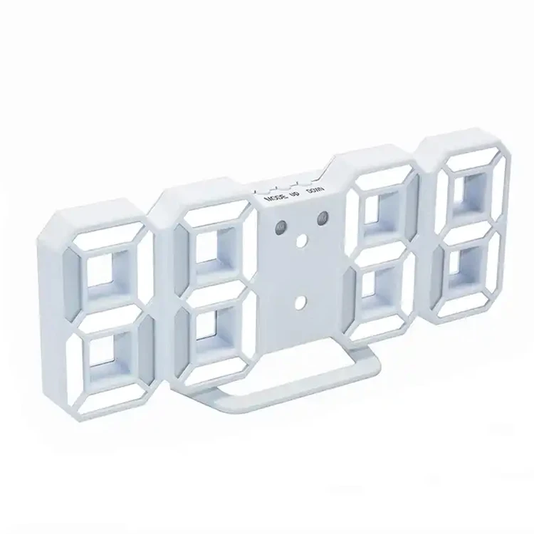 Digital Wall Clock 1pc Digital Alarm Clock the Office Decor Led Wall White USB 3D Electronic Clock