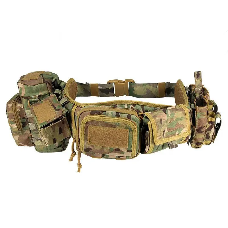 Breathable Adjustable Padded Pouch Multifunctional Waist Bag Duty Outdoor Belt Tactical Utility Belt with Holster